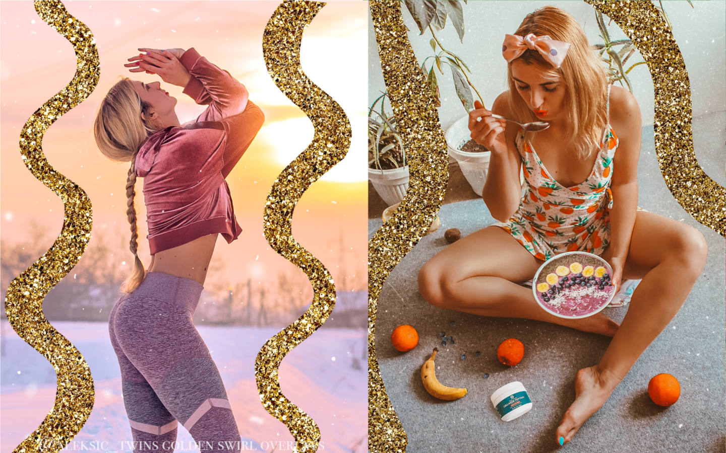 Glitter Golden Swirls Creative Photoshop Overlays Pack by @aleksic_twins